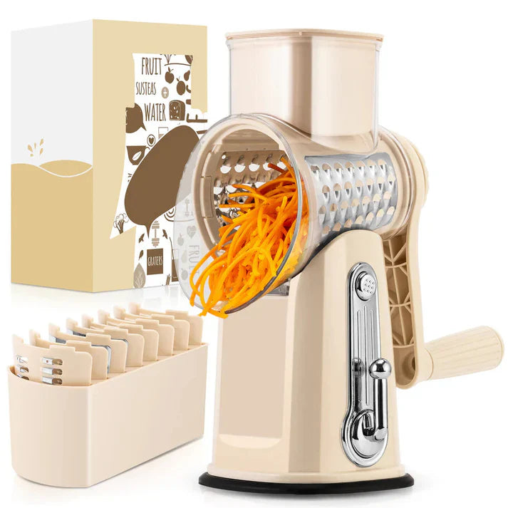 5 in 1 Rotary Cheese Grater Vegetable Slicer