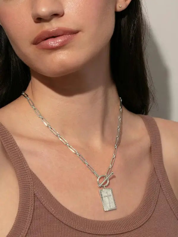 ✝️ Cross Pendant Paperclip Chain Necklace