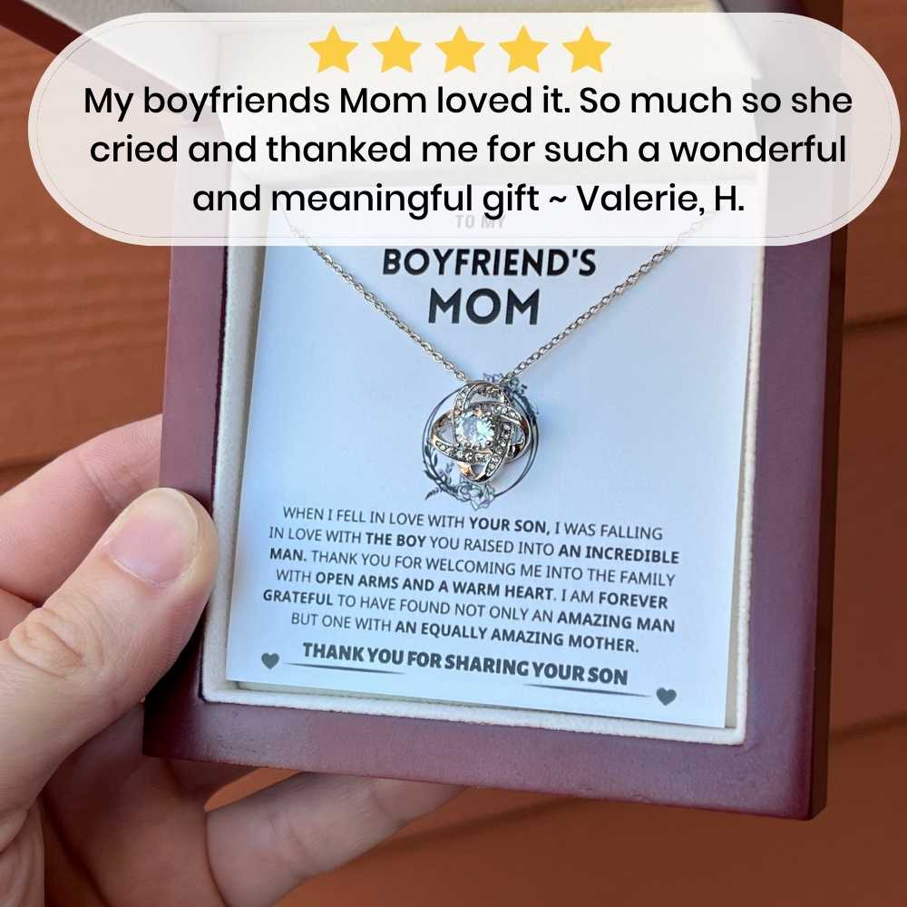 Boyfriend's Mom Gift, "Forever Grateful," Knot Necklace