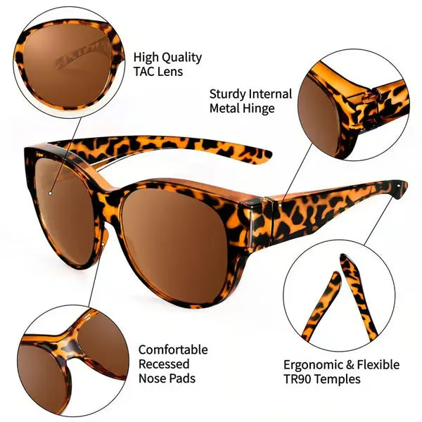 🎉BUY 1 GET 1 FREE😎 Fitover Polarized Sunglasses for Myopia | UV400 & Anti-Blue Light | Ultra-Light Cat-Eye