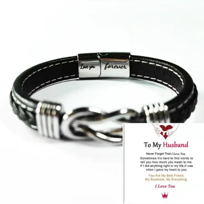 Gift for son - Infinity bracelet engraved with name