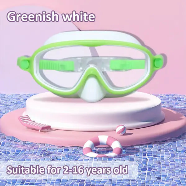 HD children's large frame waterproof and anti-fog swimming goggles