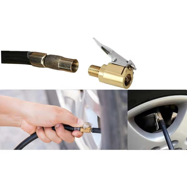 🔥👍Tire Air Chuck with Clip Adapter, No Leakage Tire Chucks for Vehicle Inflator Compressor Pump Connect Accessories Tool