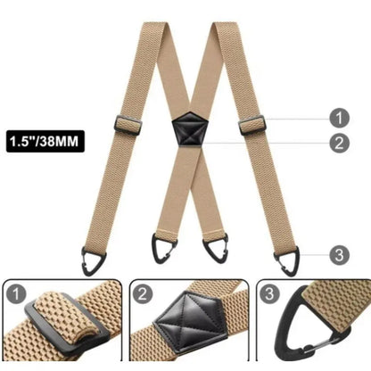 ⏰Men's X-Back Suspenders with Hook Clips