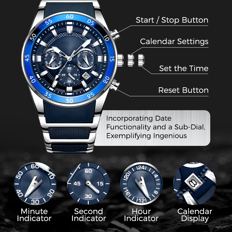 Men’s Luxury Multifunctional Chronograph Watch