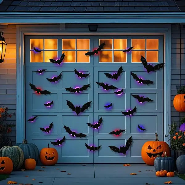 🎁🔥 3D Bat Light Design LED Decorations (contains three sizes: large, medium and small）