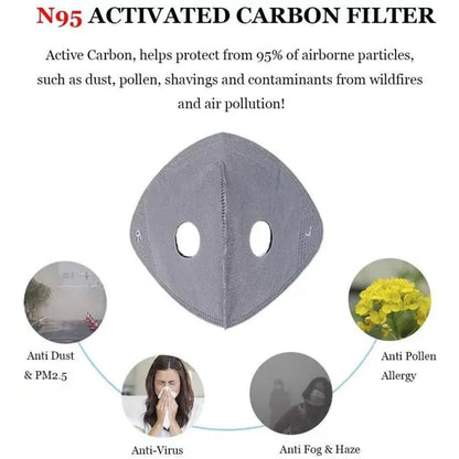 💖Reusable Carbon Filter Dust Mask – Built for Active Lifestyles