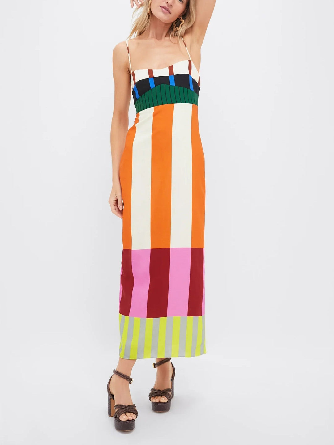 Heviluxy | Floral Long Dress With Wrap Fit For Sunny Days