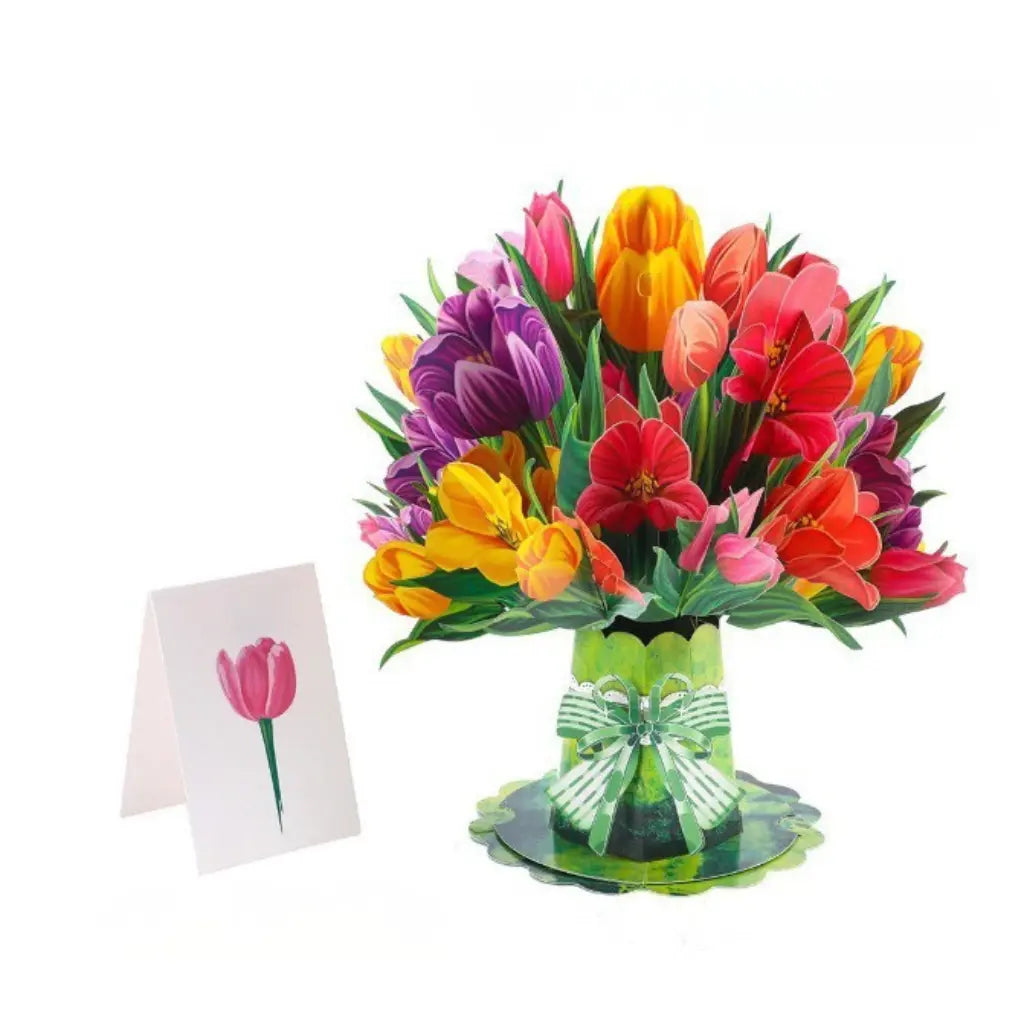 💌 Forever-Blooming 3D Flower Pop-Up Card– Personalized Love Message & Everlasting Bloom