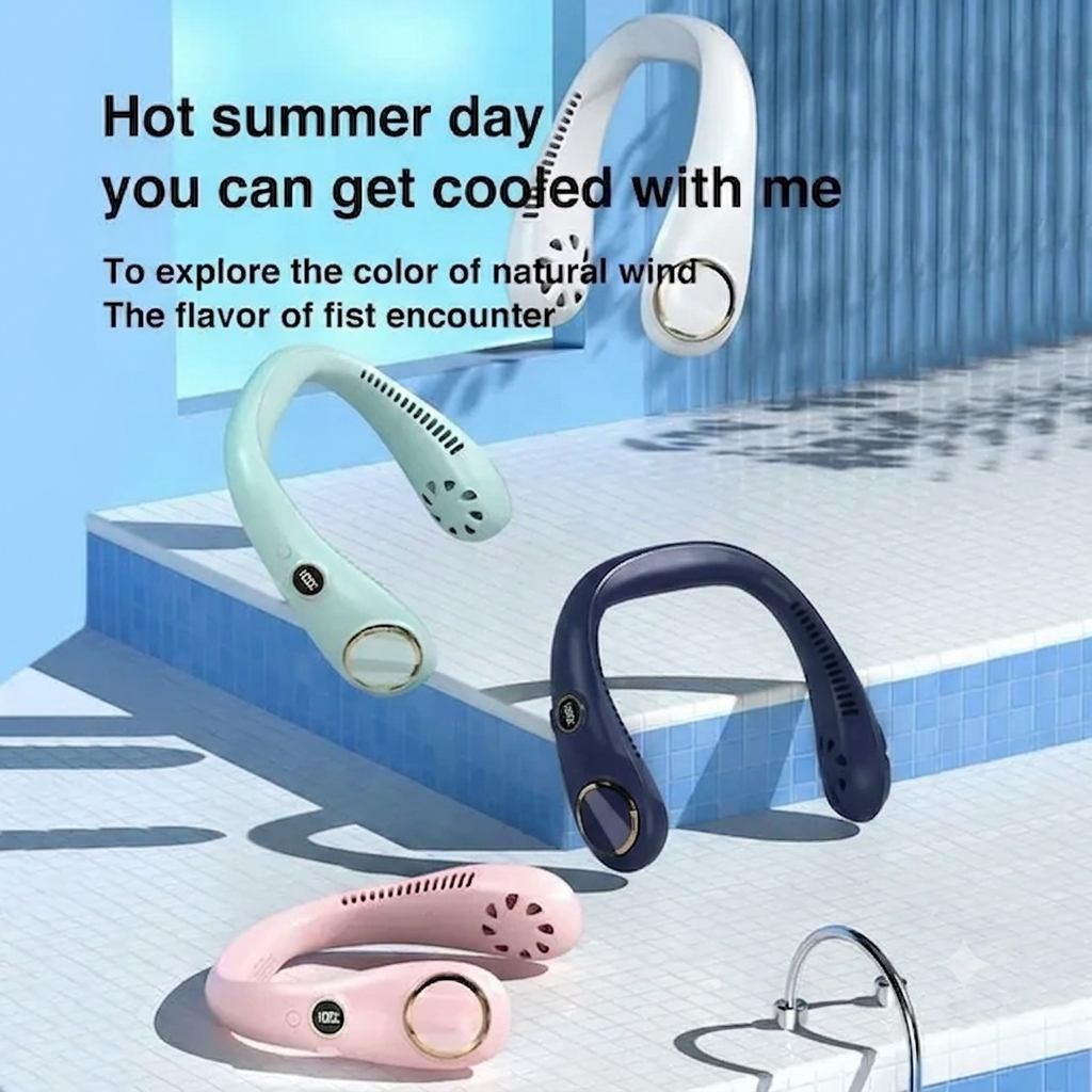 New HEVILUXY Handheld Neck Fan