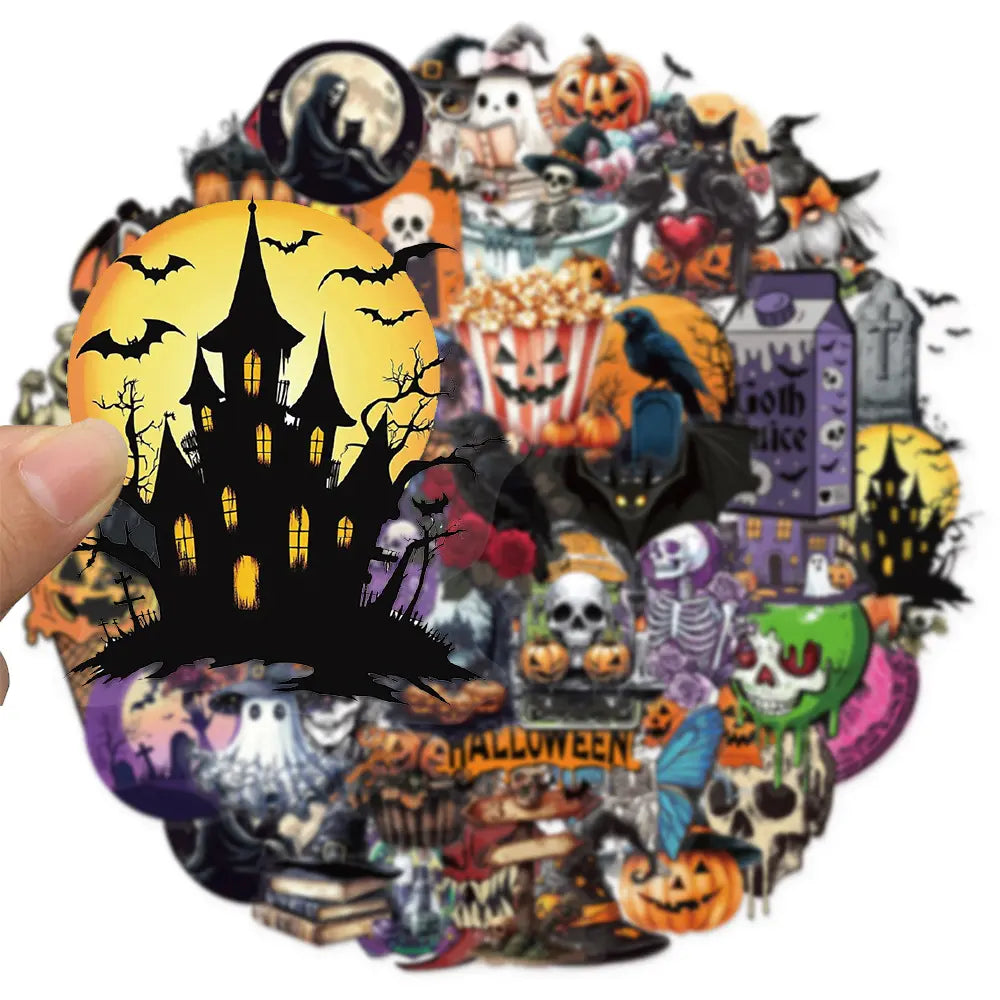 50pcs Gothic Halloween Stickers