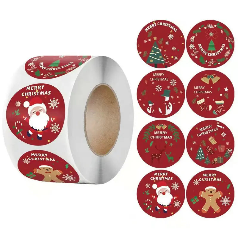 500pcs Merry Christmas Gift Stickers