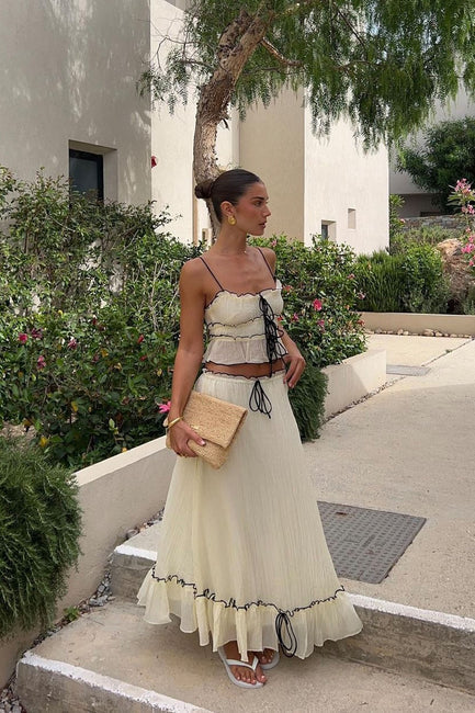 Creamy Dream Tie Skirt
