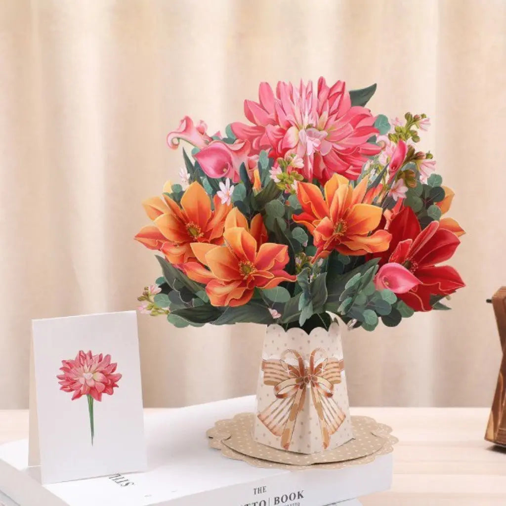 💌 Forever-Blooming 3D Flower Pop-Up Card– Personalized Love Message & Everlasting Bloom