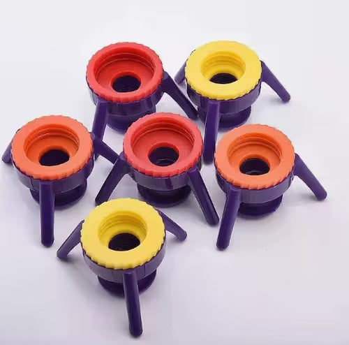 ✅ Flip & Flow! Bottle Emptying Caps 💧 - 3 Bottle Pack - Comes with Adapters for Any Screw Cap Size 🎯