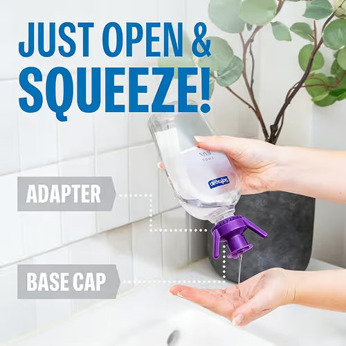 ✅ Flip & Flow! Bottle Emptying Caps 💧 - 3 Bottle Pack - Comes with Adapters for Any Screw Cap Size 🎯
