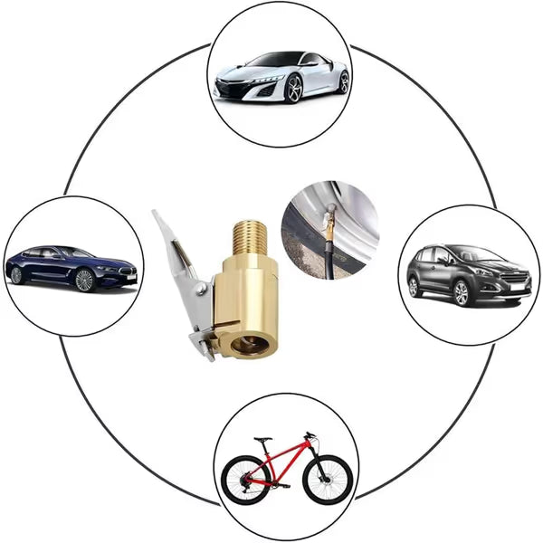 🔥👍Tire Air Chuck with Clip Adapter, No Leakage Tire Chucks for Vehicle Inflator Compressor Pump Connect Accessories Tool