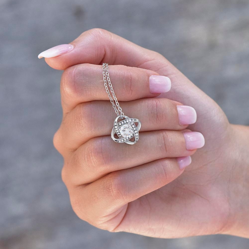 Boyfriend's Mom Gift, "Forever Grateful," Knot Necklace