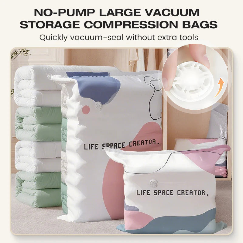 No-Pump 3D Vacuum Storage Bags