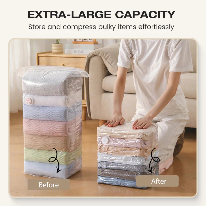 No-Pump 3D Vacuum Storage Bags
