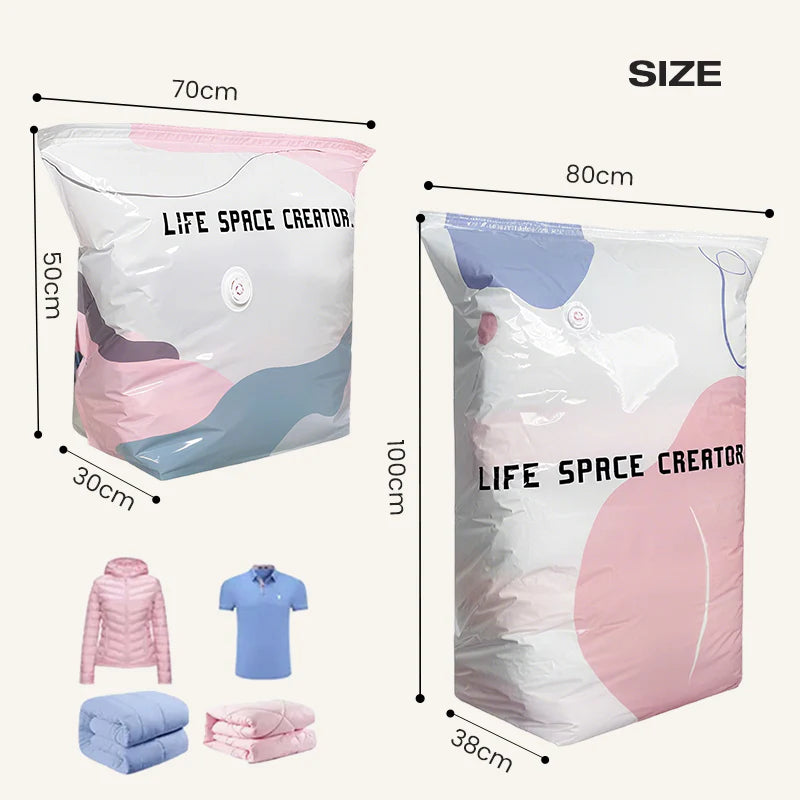No-Pump 3D Vacuum Storage Bags